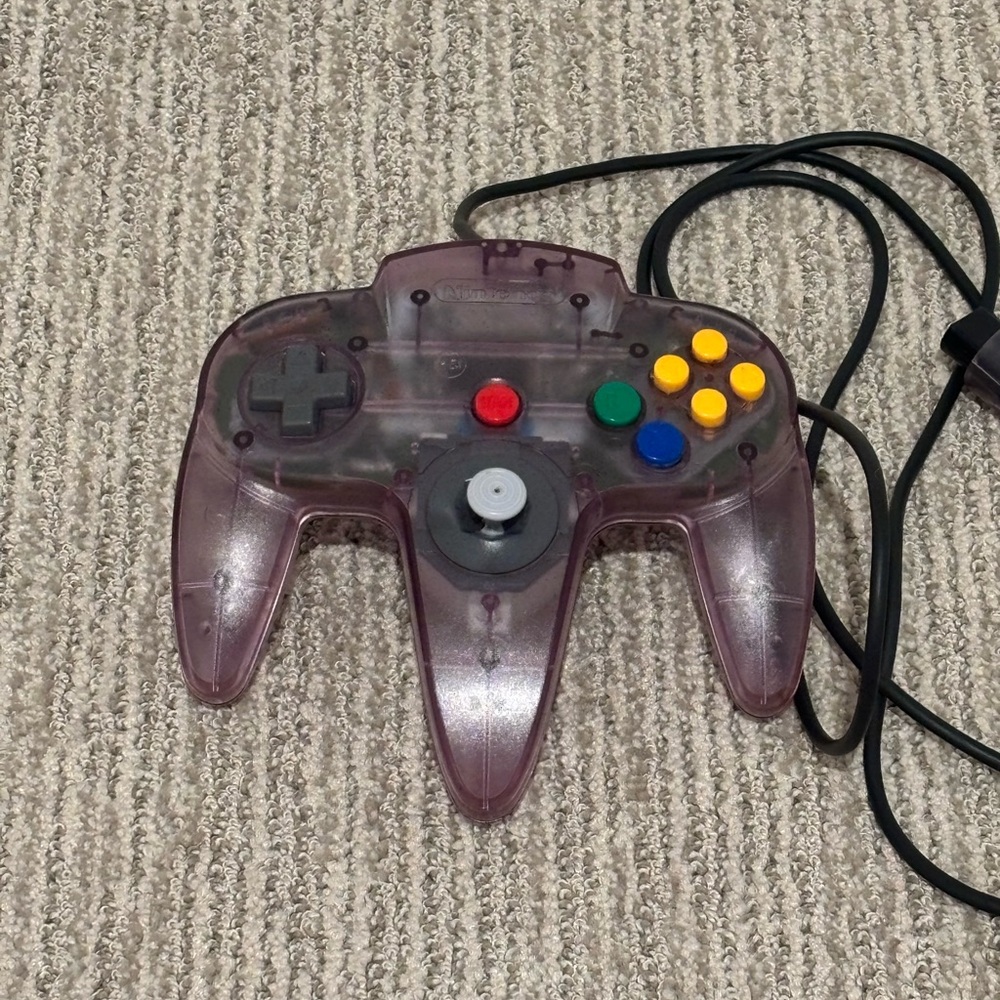 Nintendo 64 atomic purple N64 controller, used, TESTED